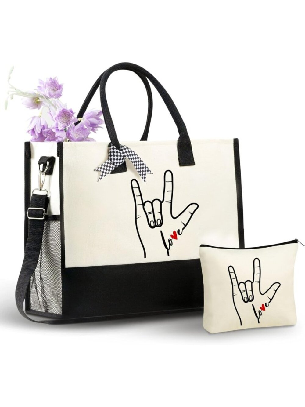 Stylish Large Capacity Canvas Tote Bag - Perfect ASL Gifts for Women